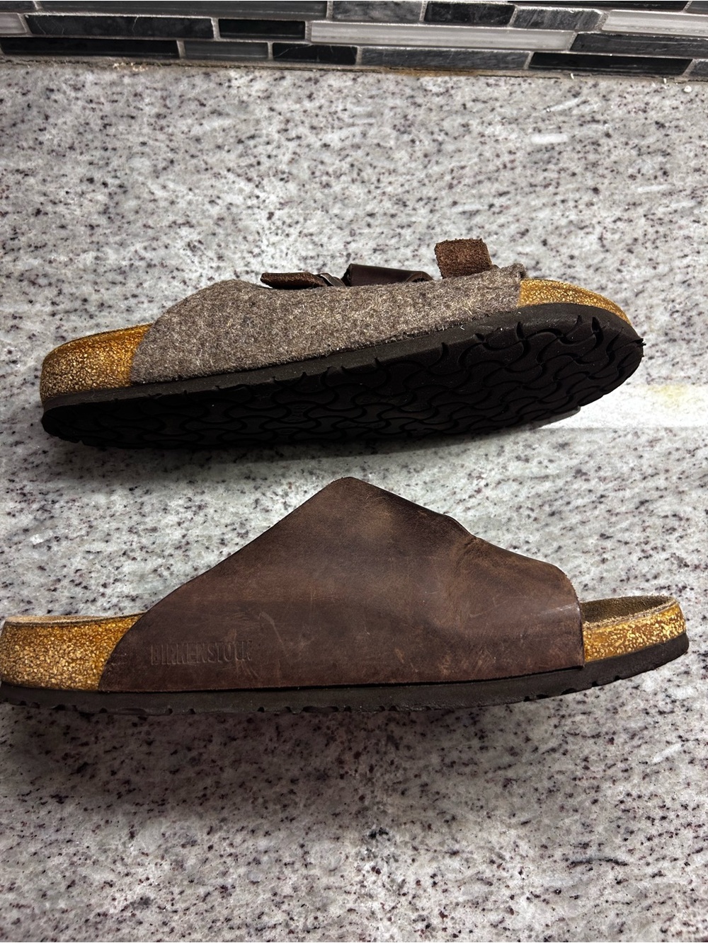 Birkenstock Mens Brown zurich Two-Buckle Slide Sandals size 10 - Picture 3 of 8